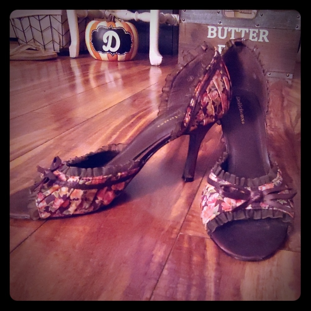 3/$25- floral heels